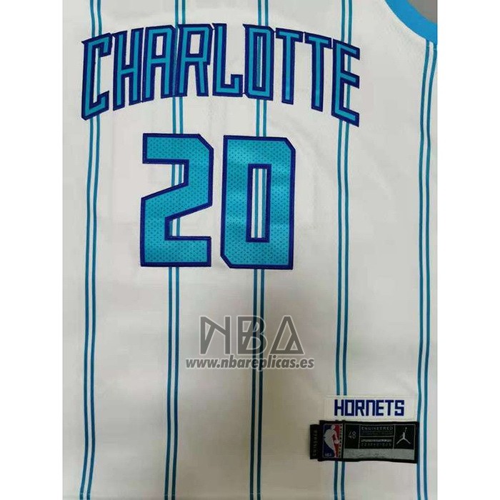 Camiseta Charlotte Hornets Gordon Hayward NO 20 Association 2020-21 Blanco